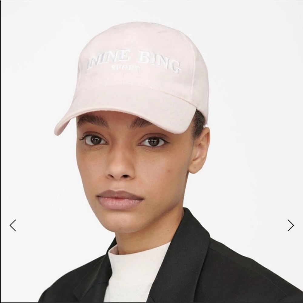 NEW NWT ANINE BING Jeremy Baseball Cap in Washed Pink One Size - Picture 2 of 5
